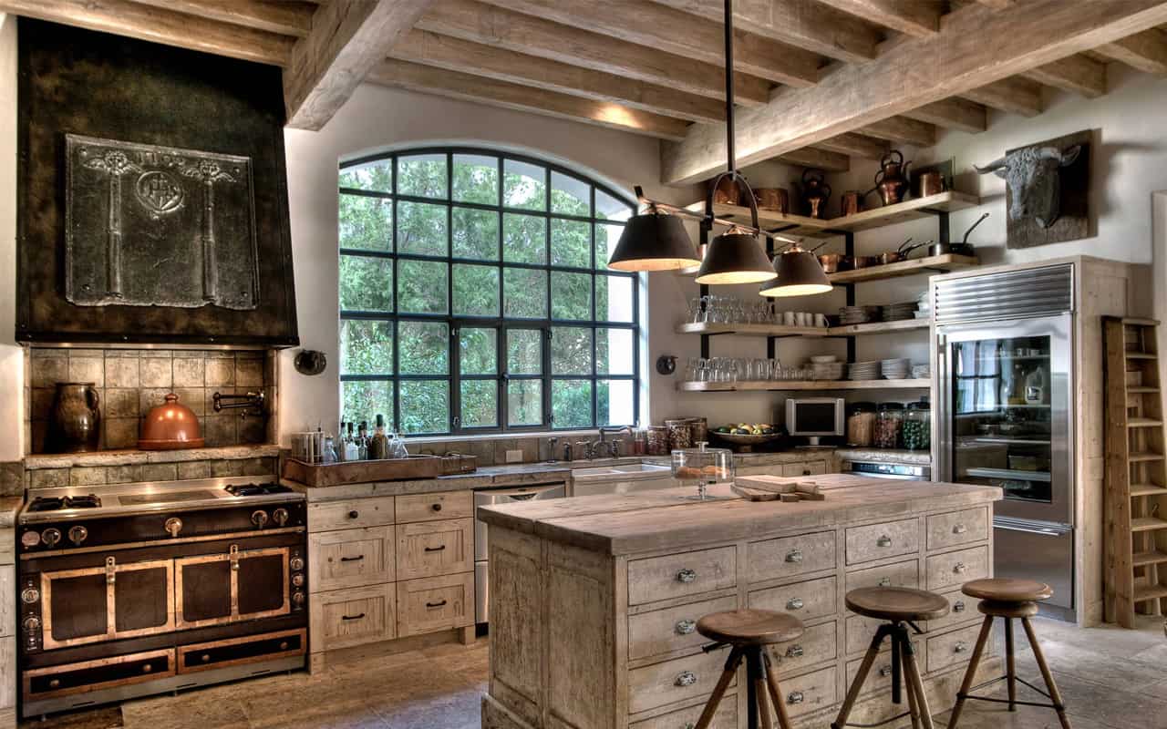 Textured Wood Cabinets