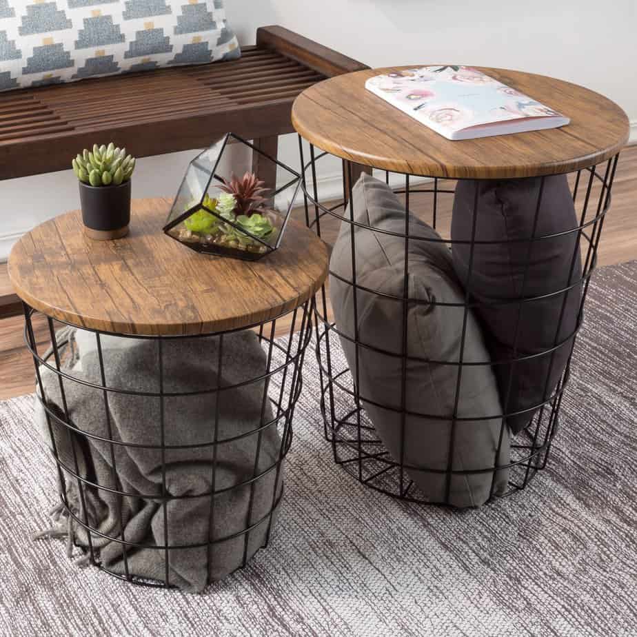 Wire Basket Endtables