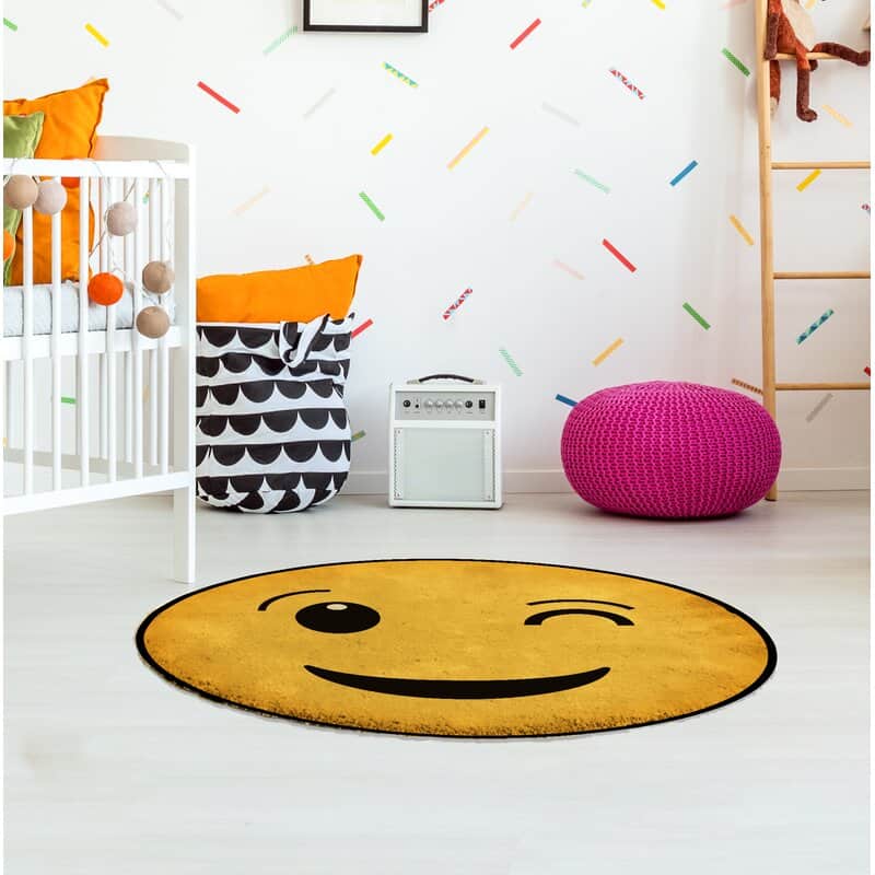 Round Emoji Rug