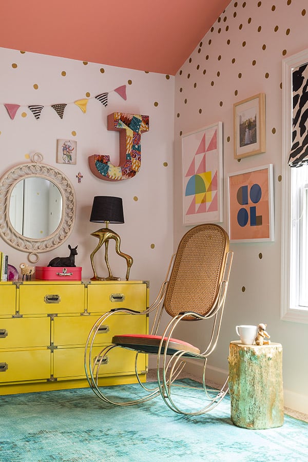 yellow dresser