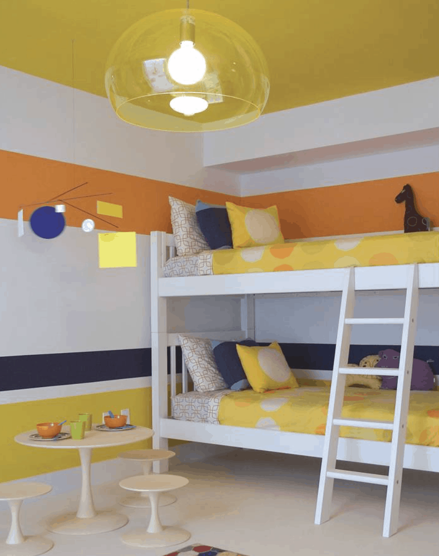 yellow ceiling