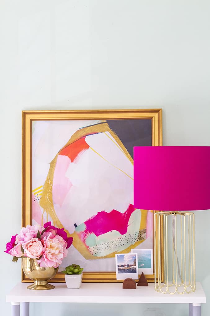 pink lampshade