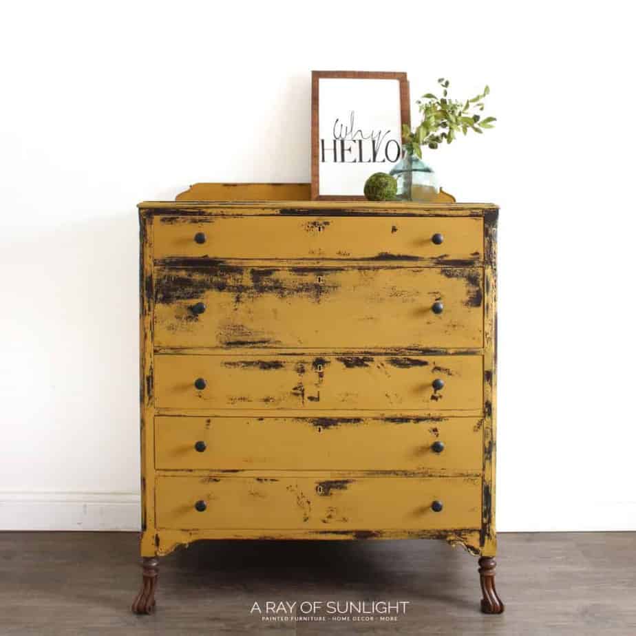 painted yellow furniture