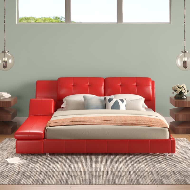 red platform bed