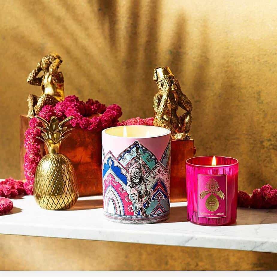 pink candles