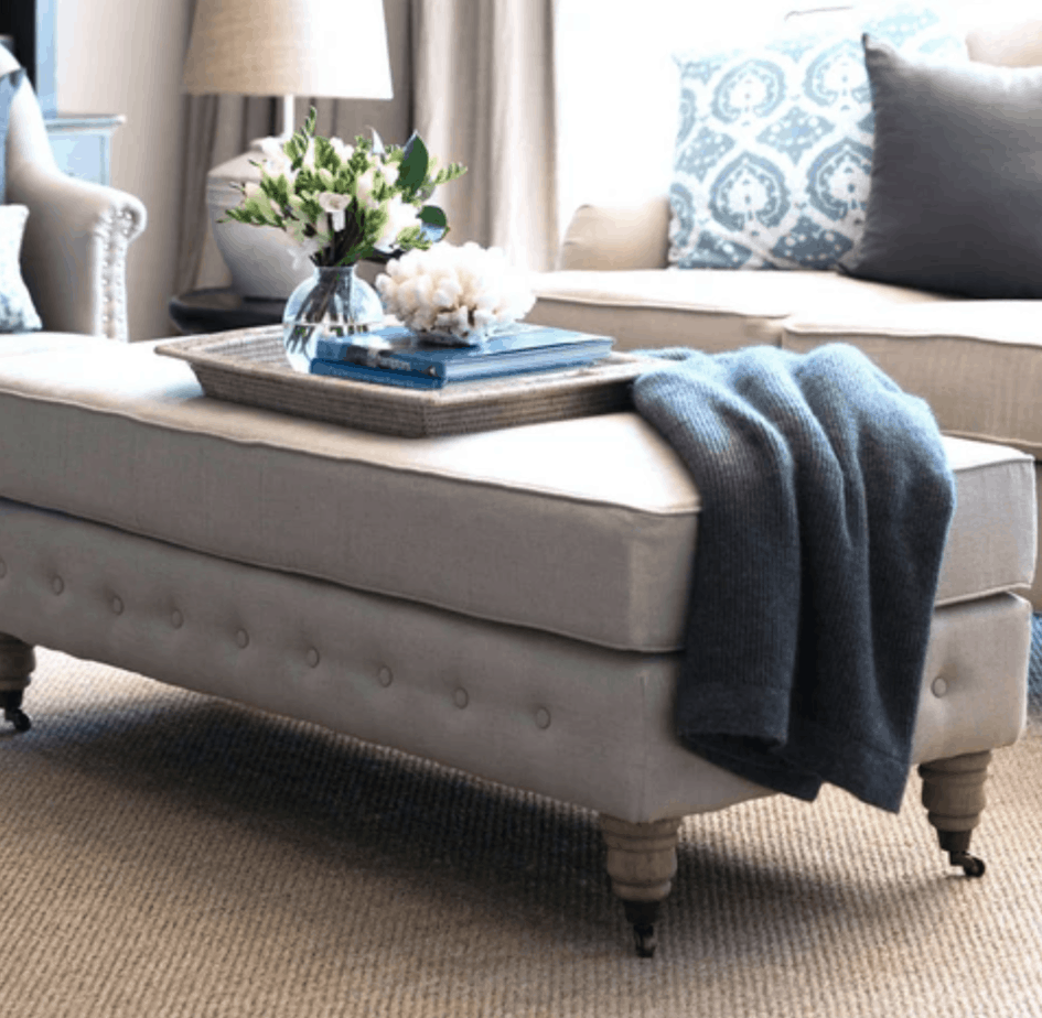 Linen Ottoman
