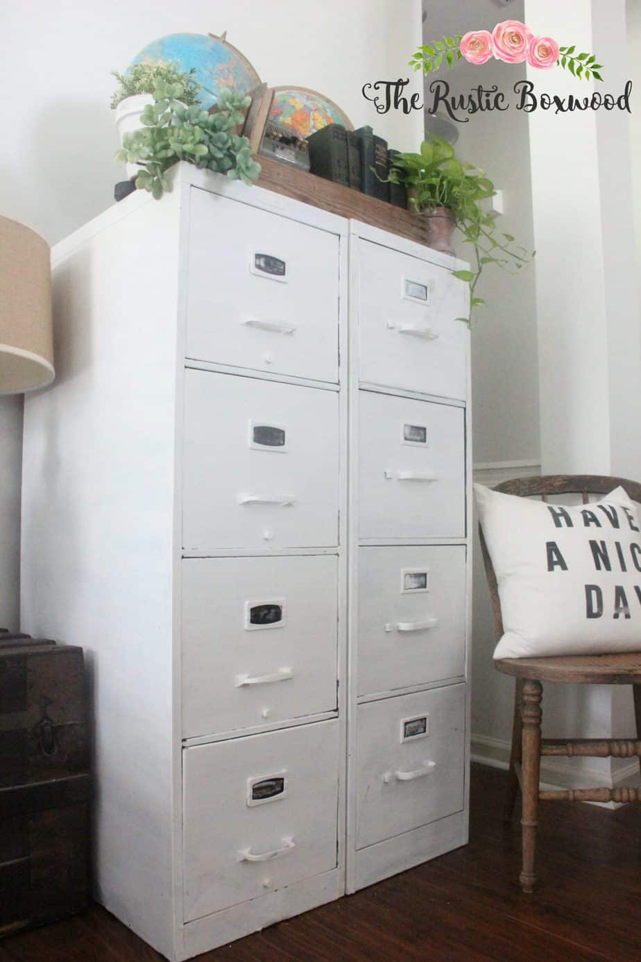 DIY file cabinet makeover