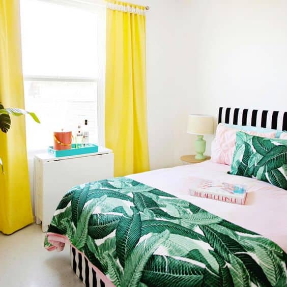 yellow curtains