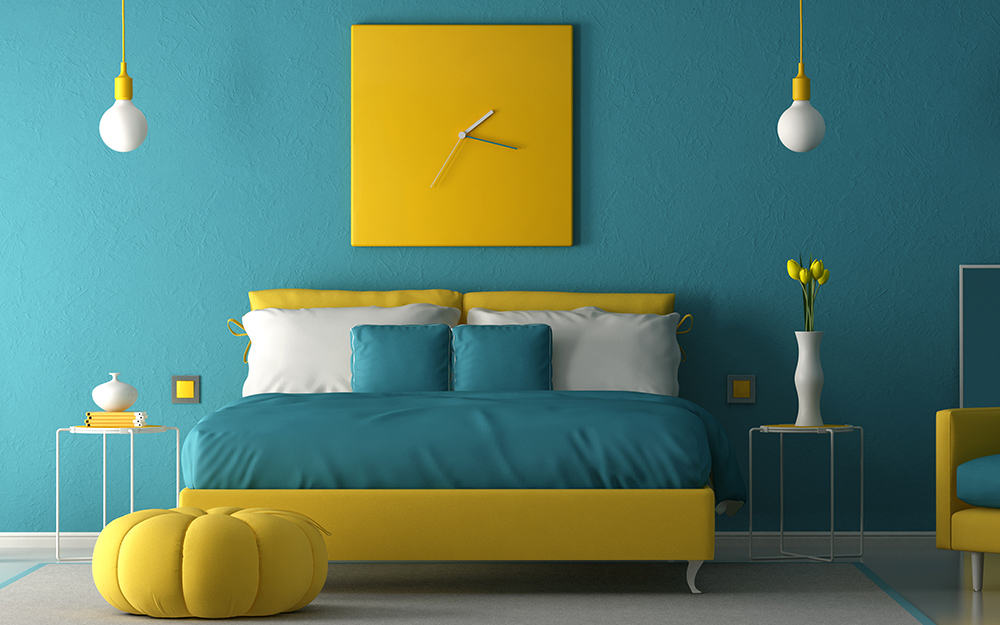 Tri-color bedroom