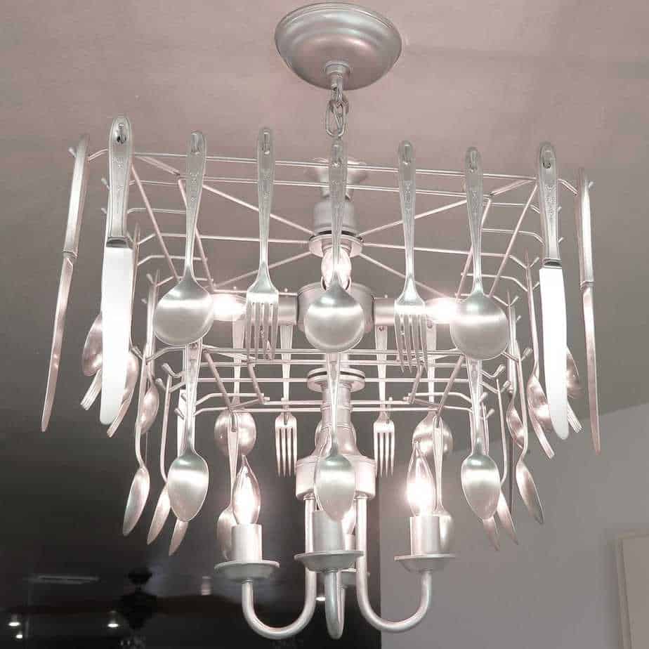 DIY Cutlery Chandelier