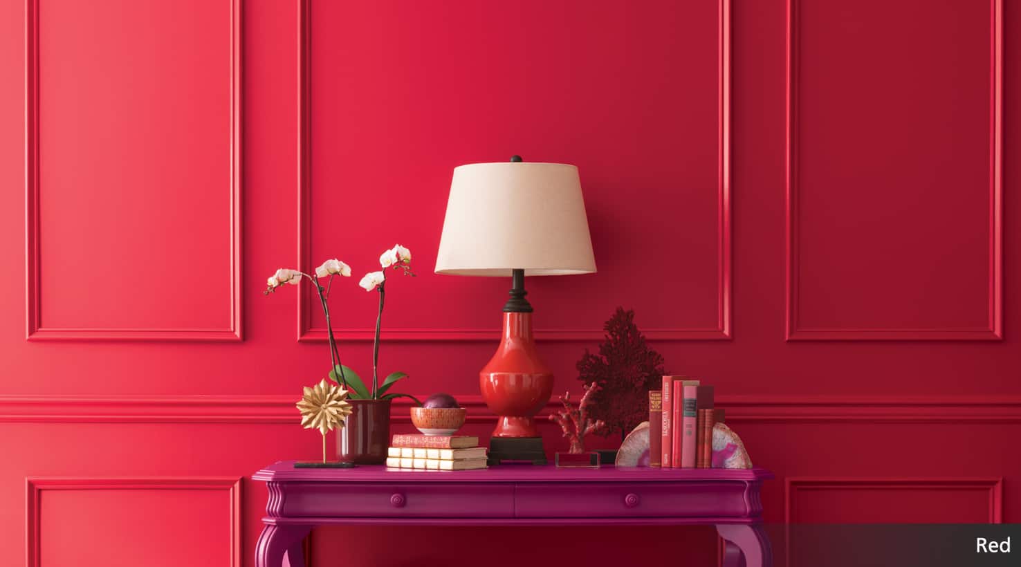red and pink