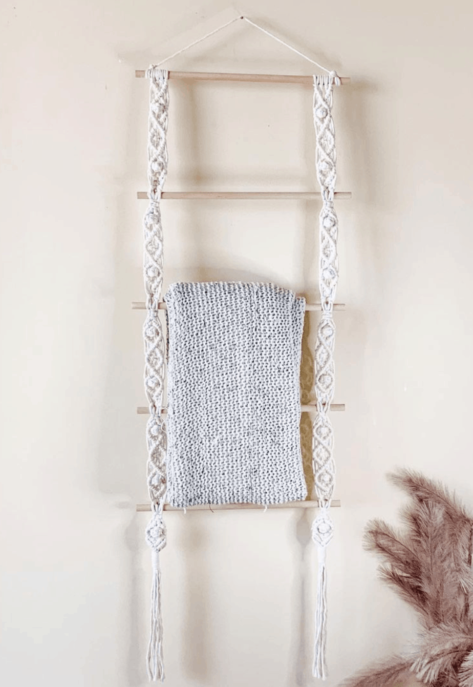 macrame blanket ladder
