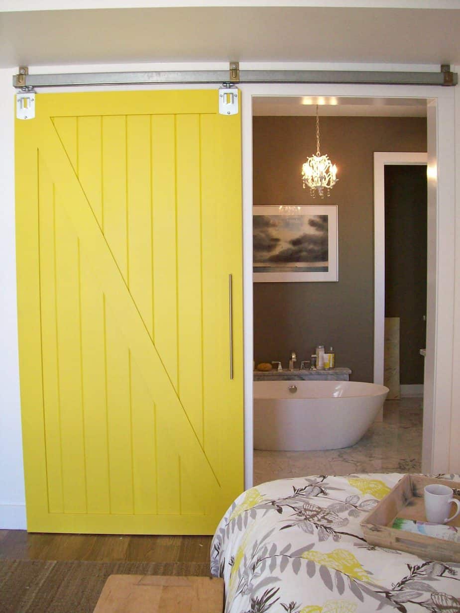 yellow barn door
