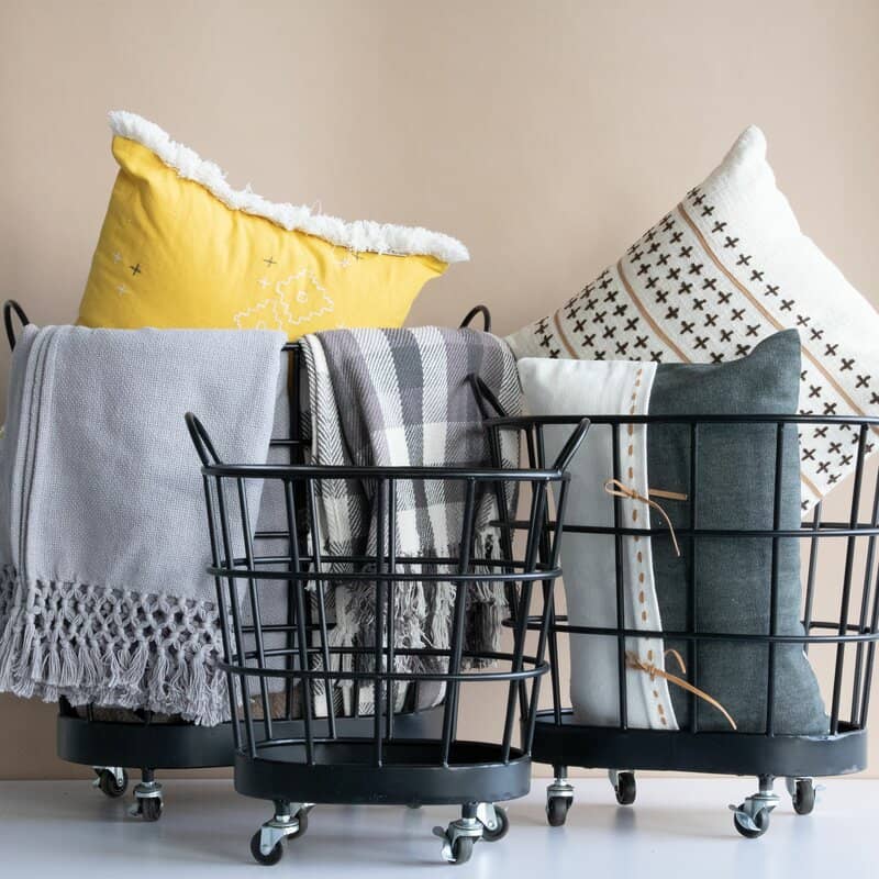 Rolling Metal Basket