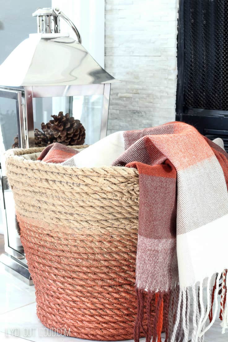 DIY Metallic Rope Basket
