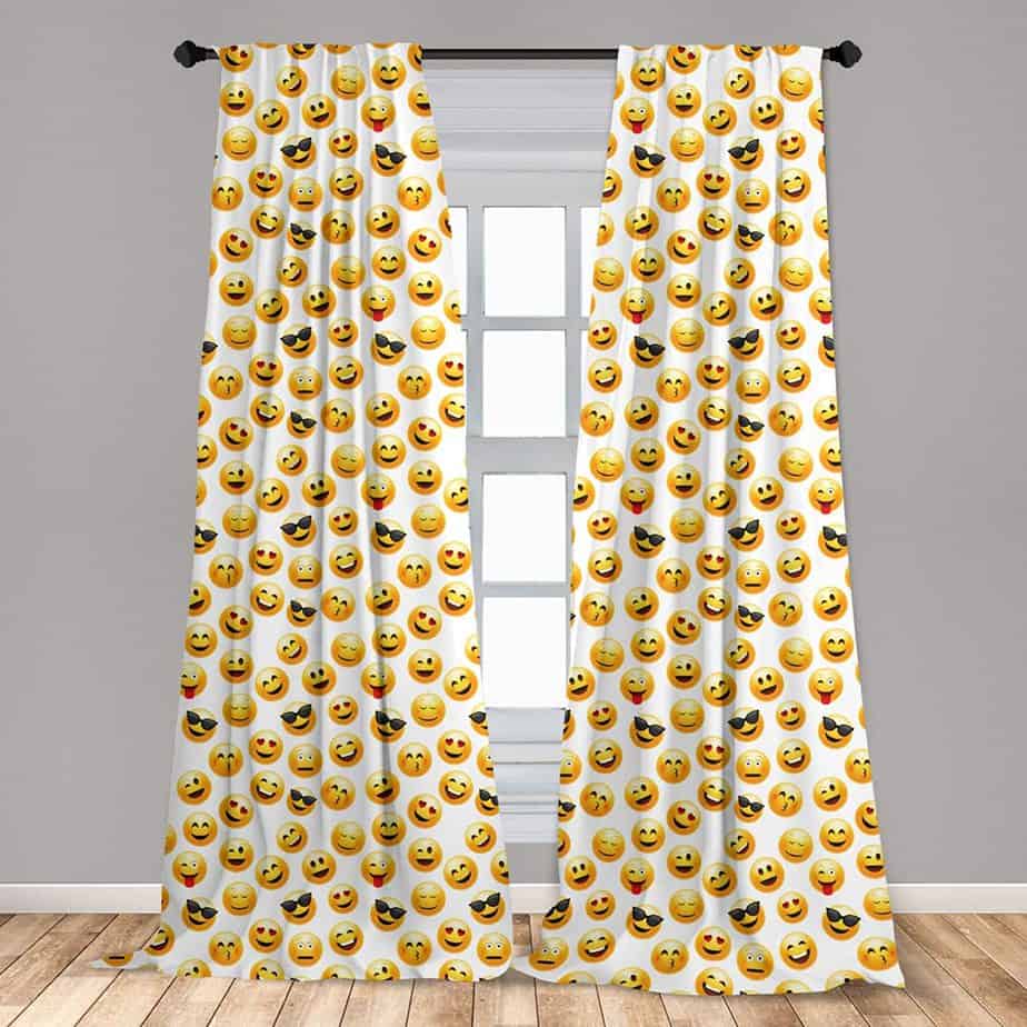 Emoji Bedroom Curtains