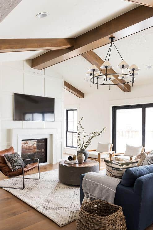 rustic wood beams