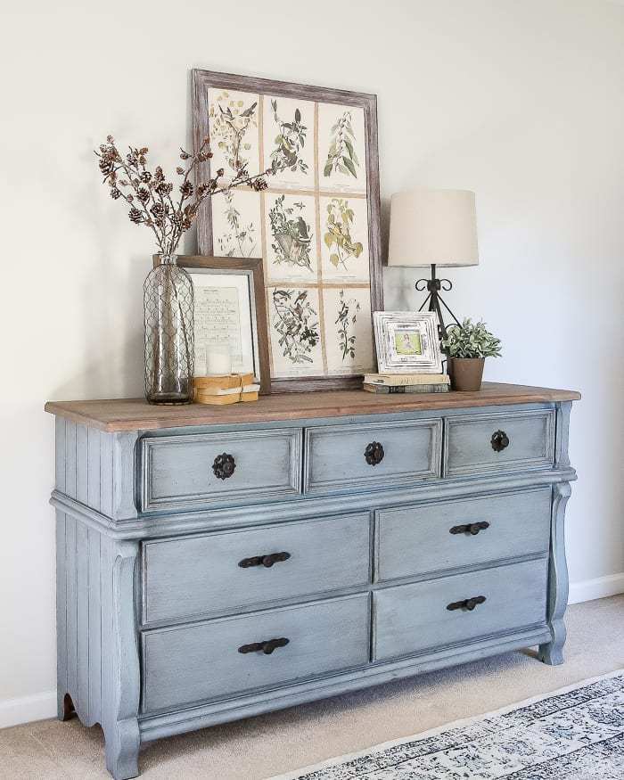 DIY french blue dresser