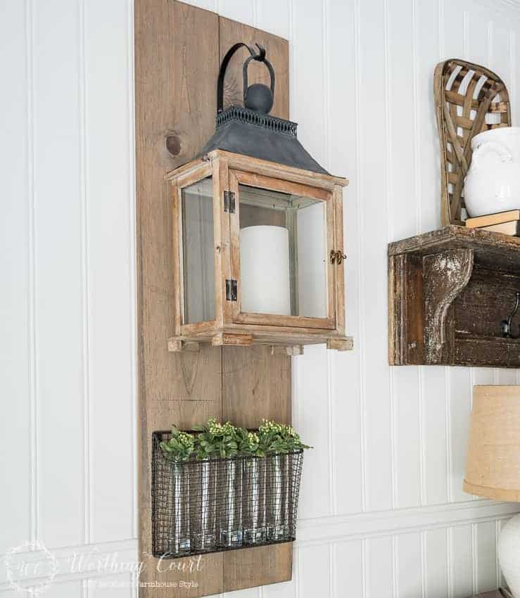 DIY hanging lantern display