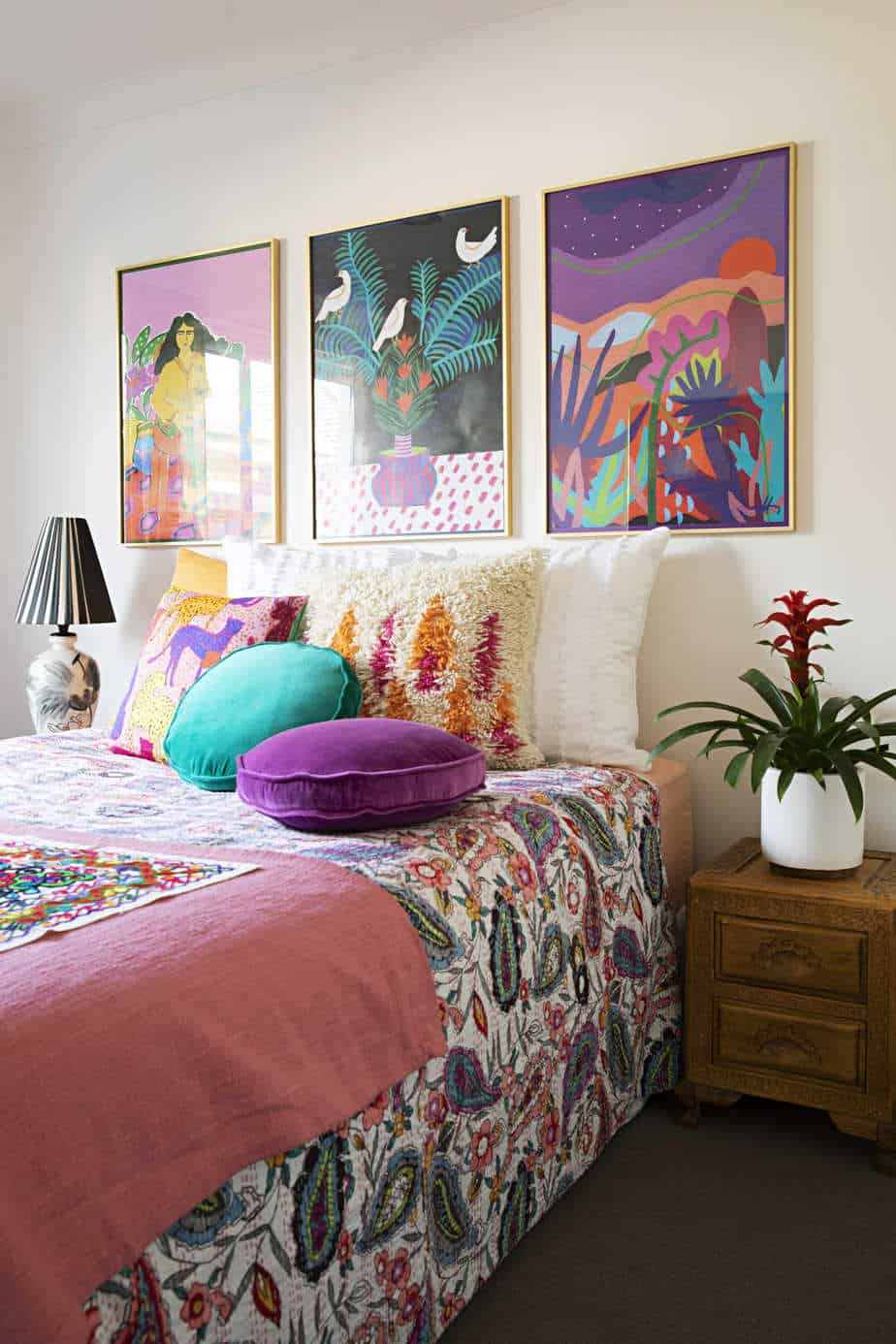 purple velvet accent pillow