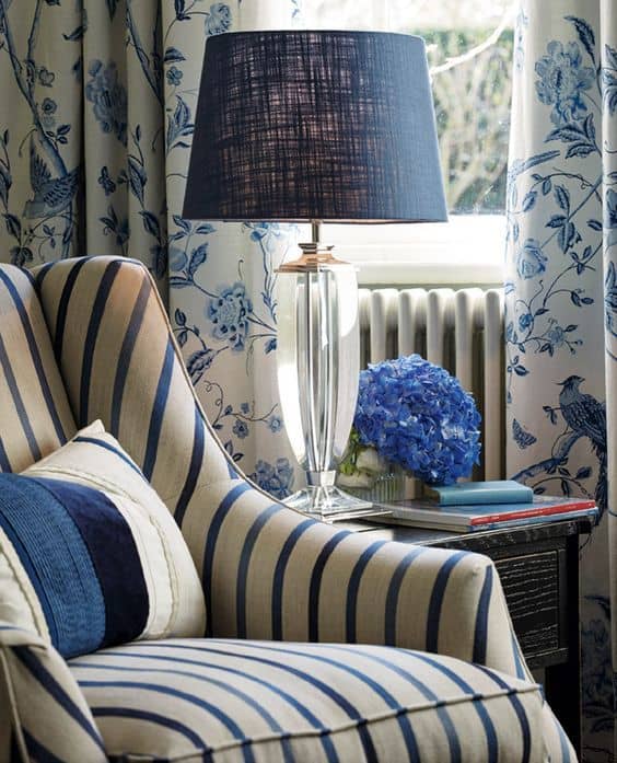 Navy Blue Lampshade