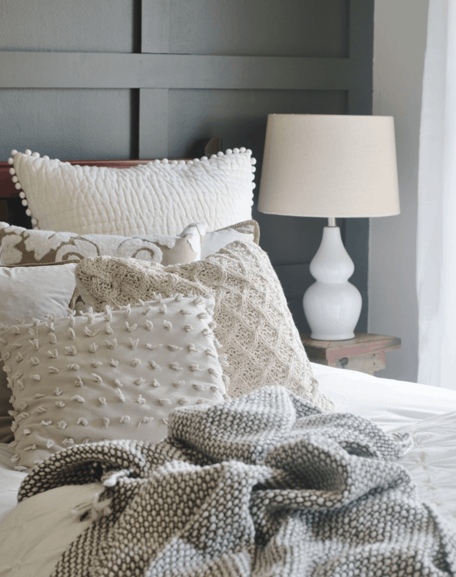 multi-texture accent pillows