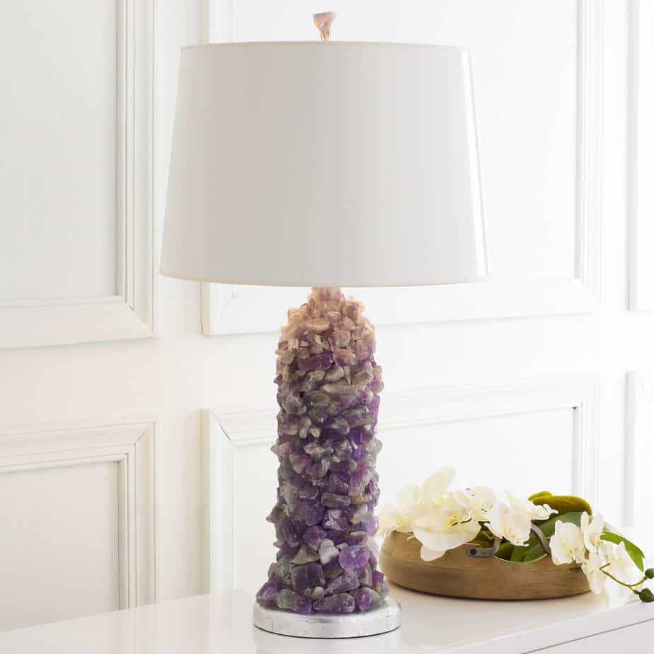 rock quartz table lamp