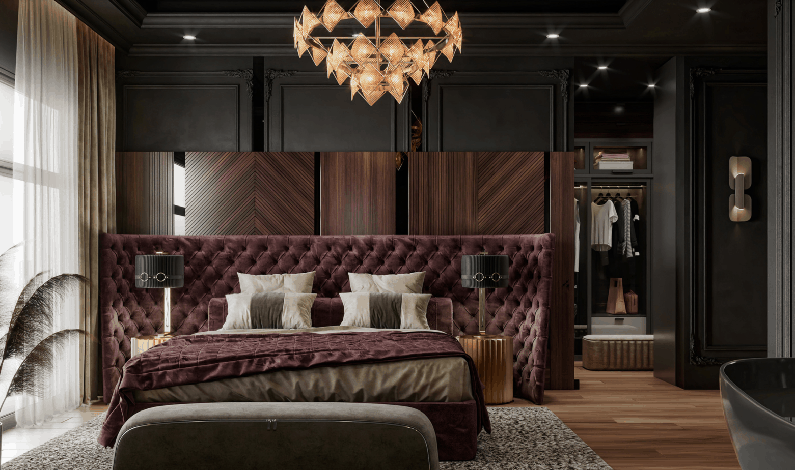 black walls