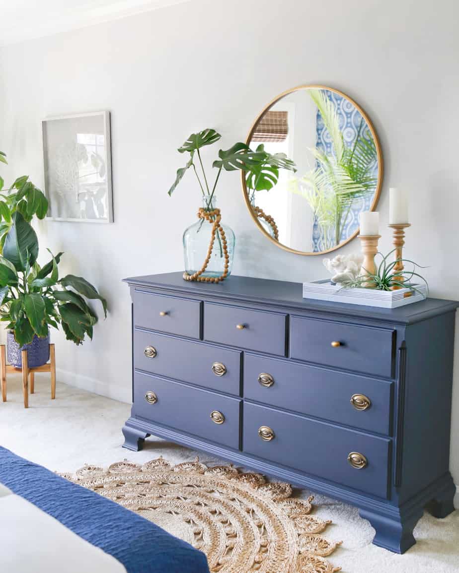DIY Navy Blue Dresser
