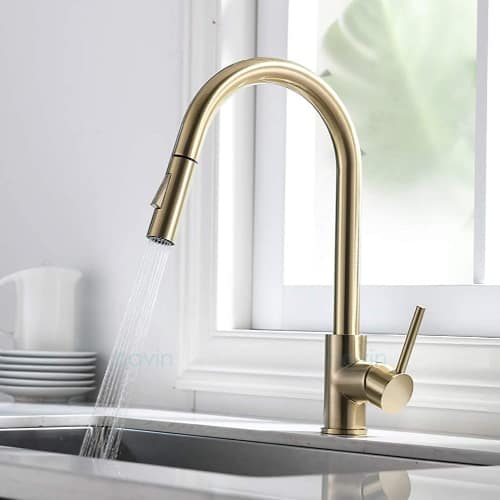 Havin Brass Kitchen Faucet with Pull Down Sprayer