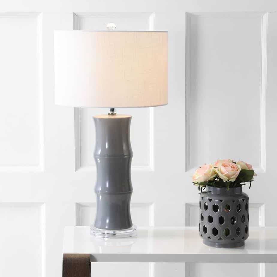 Gray Ceramic Table Lamp