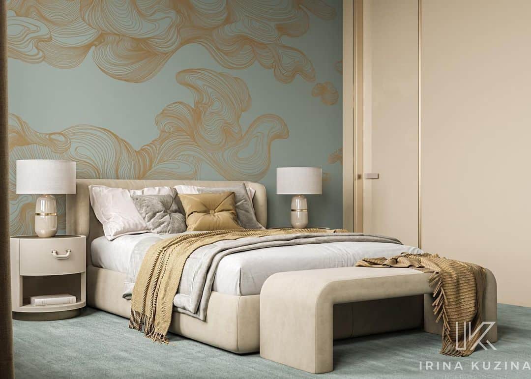 neutral with blue