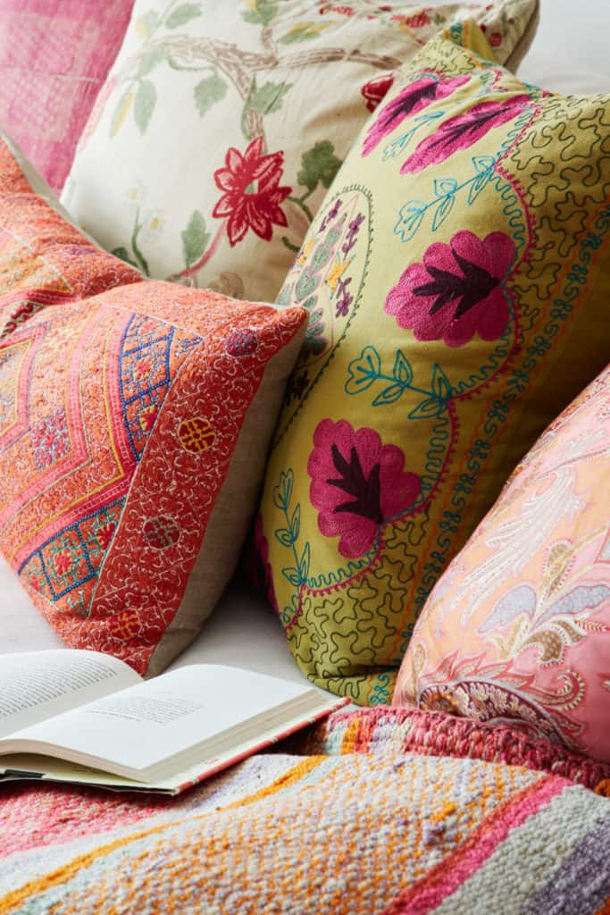 embroidered pillows