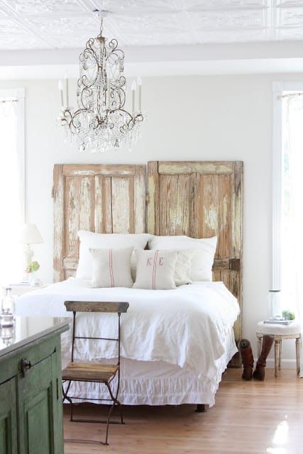 Old door headboard