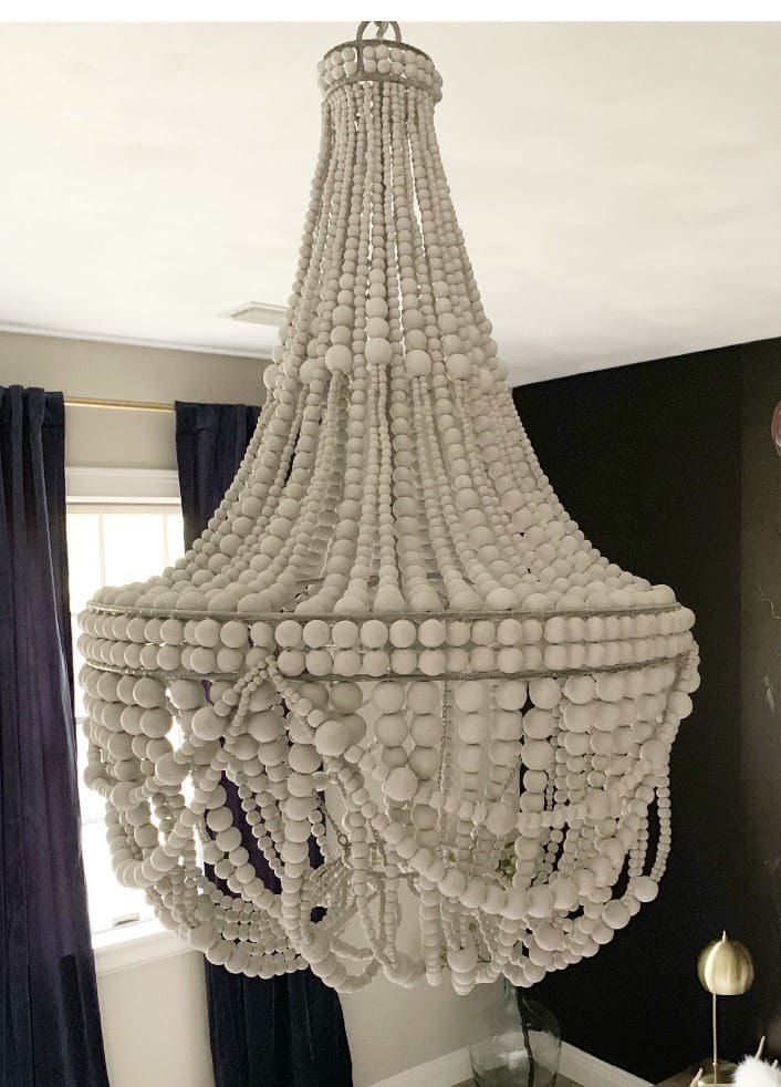 White Beaded Chandelier