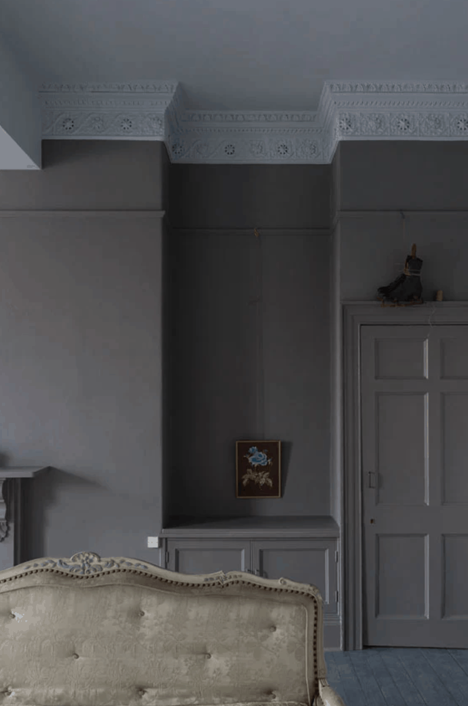 Painted Gray Bedroom Door