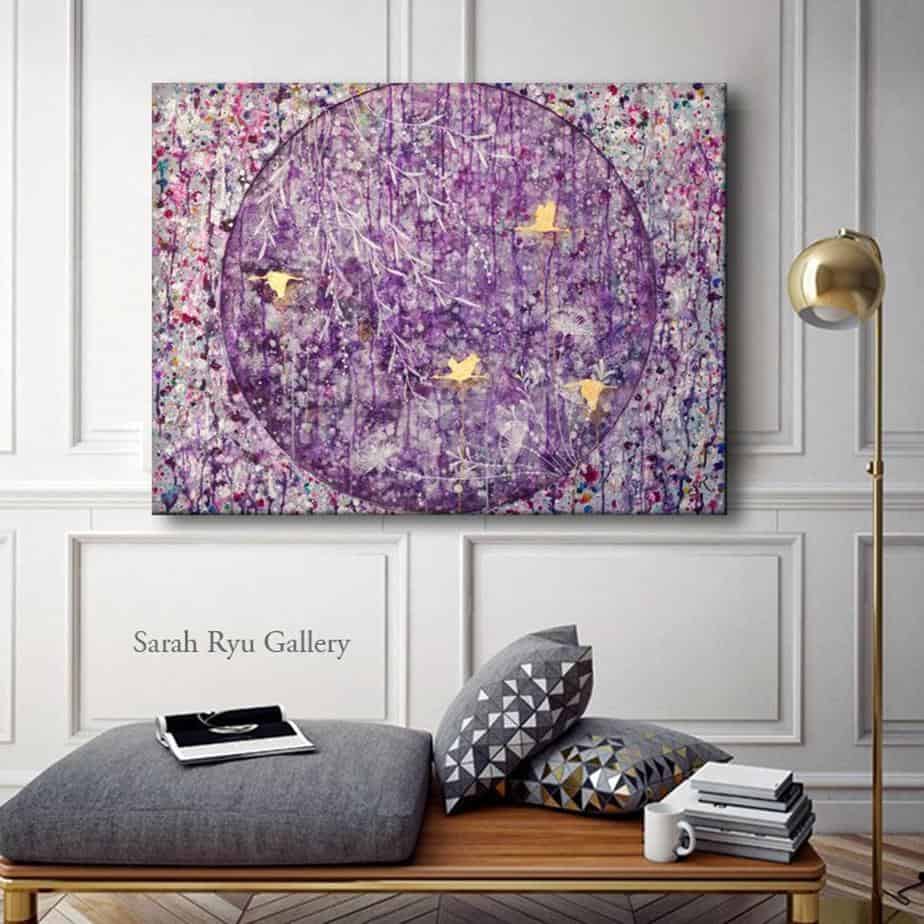 purple wall art