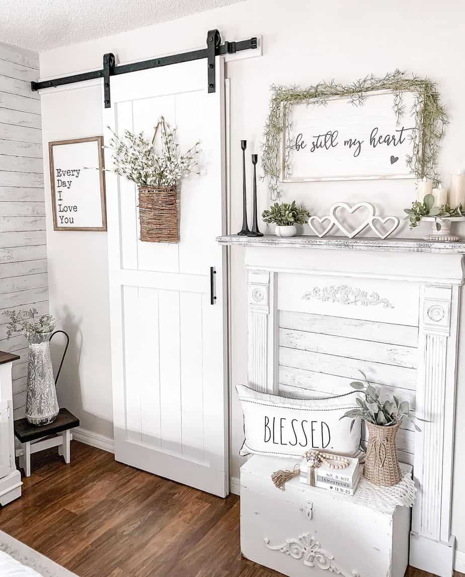 faux fireplace