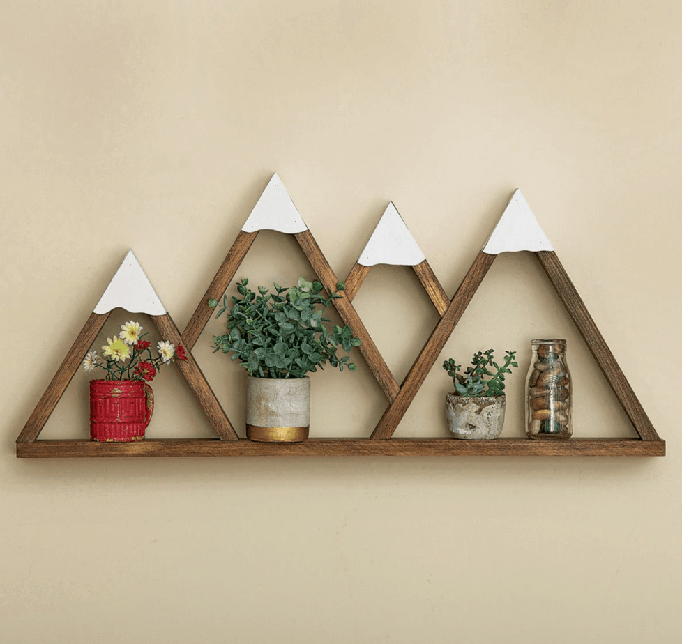 mountain floating shelf