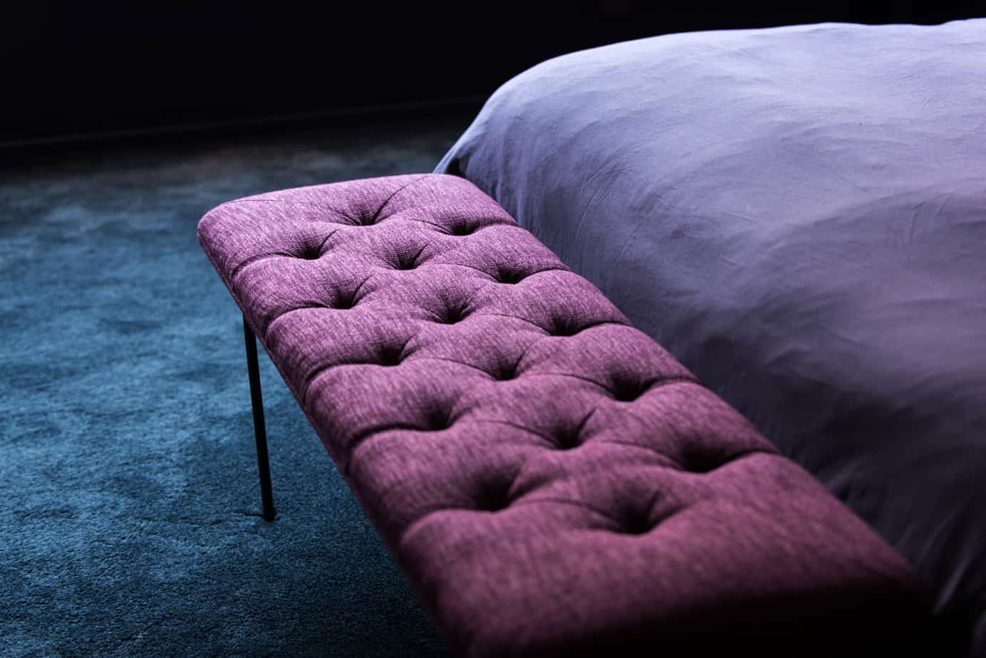tufted bench