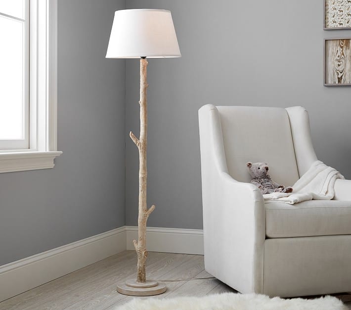 birch floor lamp