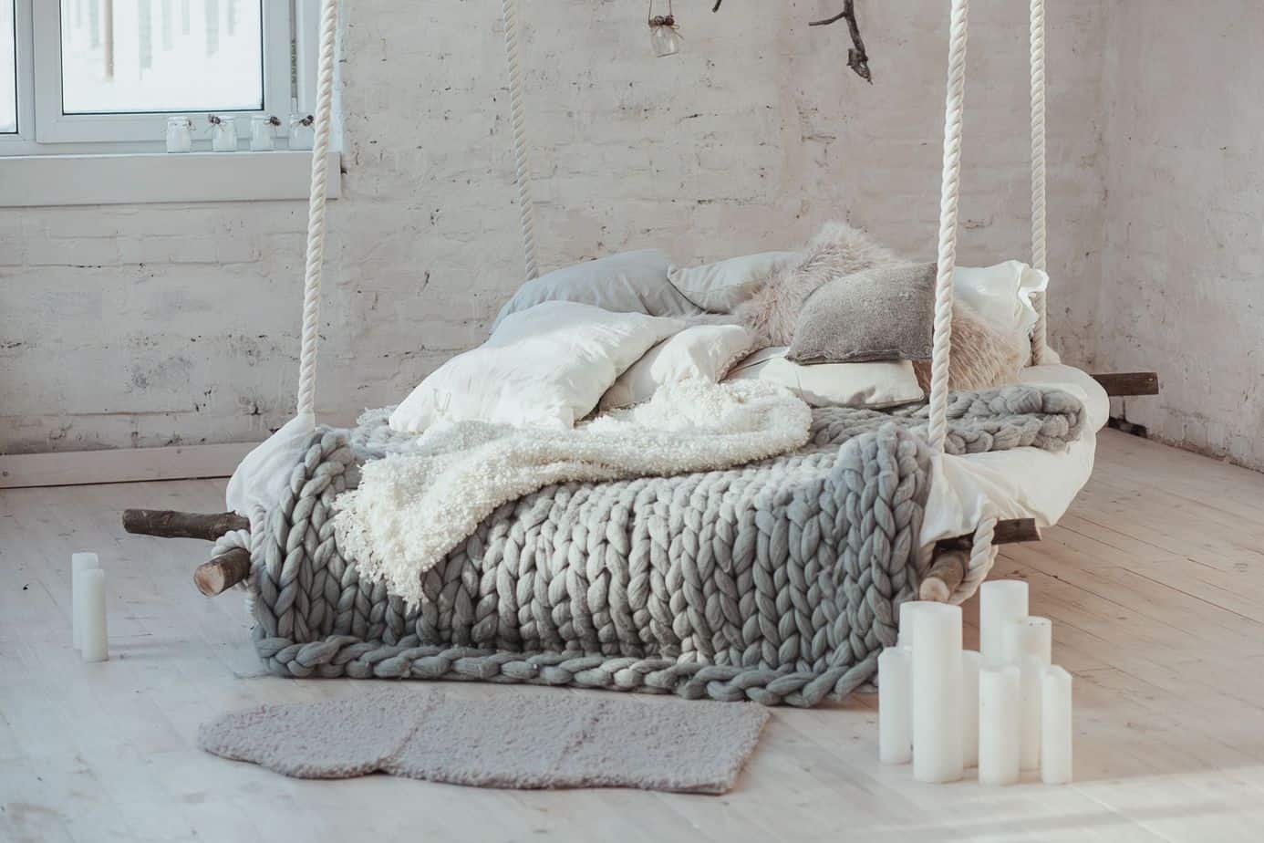 chunky knit blanket