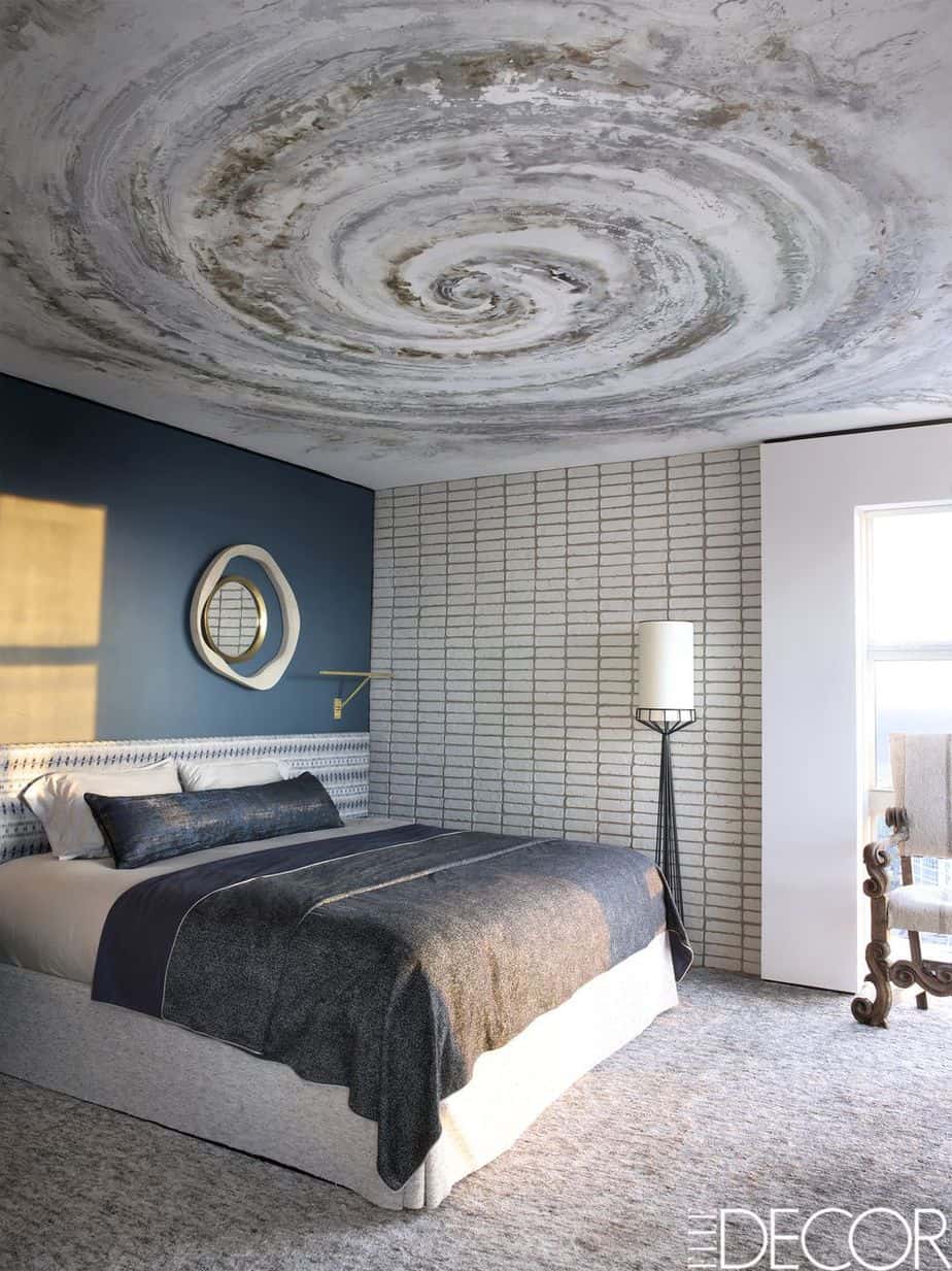spiral motif ceiling mural