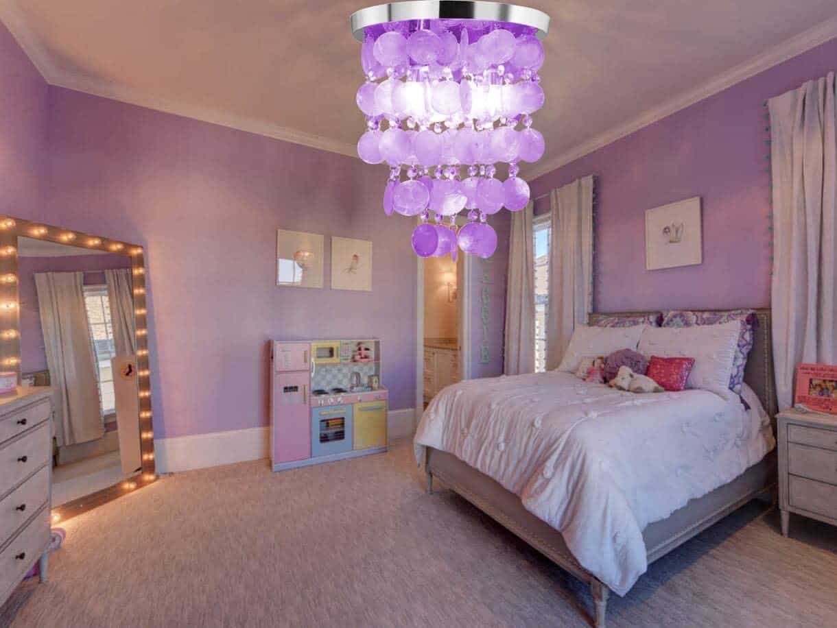 purple chandelier