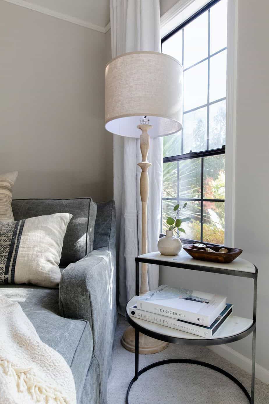 wooden floor lamp