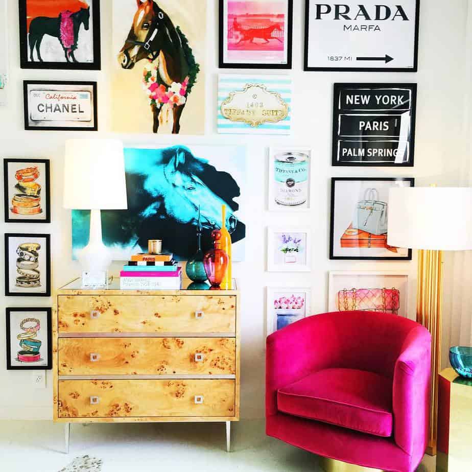 Pink accent Chair