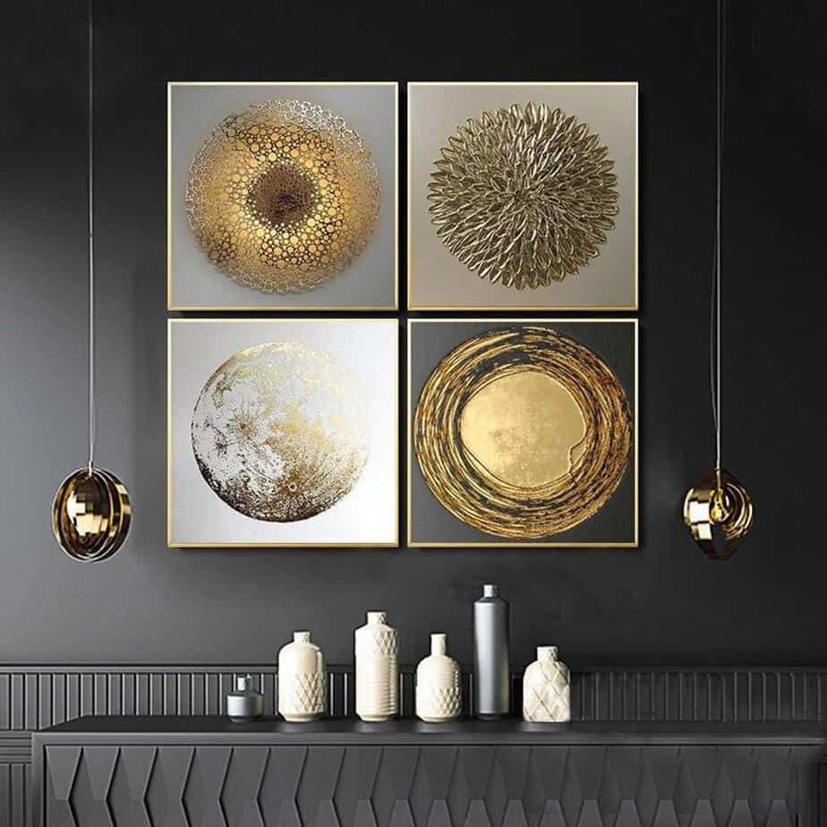gold abstract art