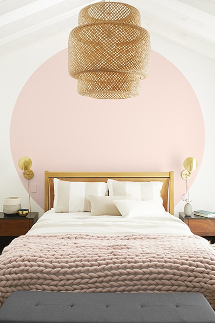 pink circle wall art