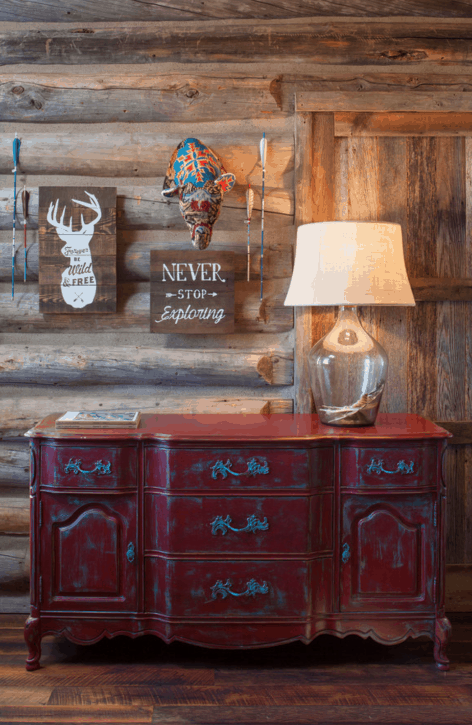 red dresser