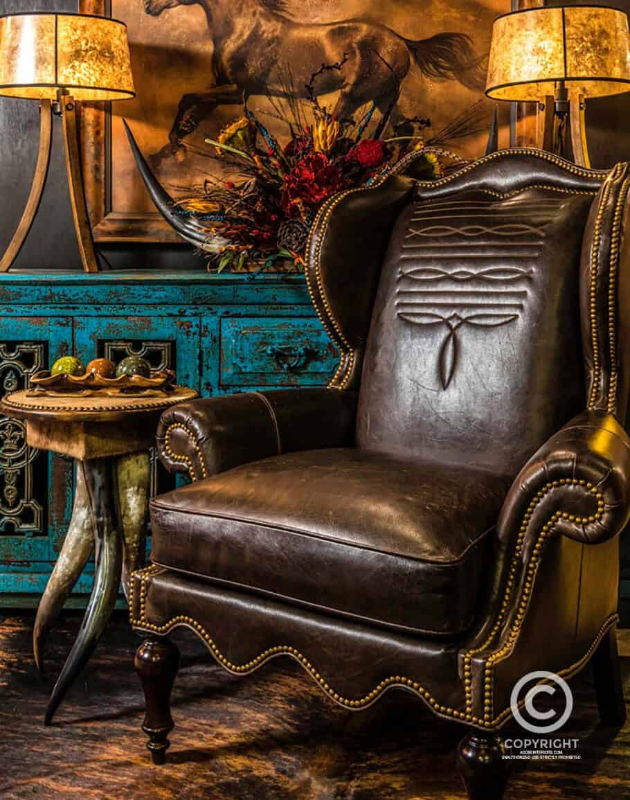 boot stitch chair